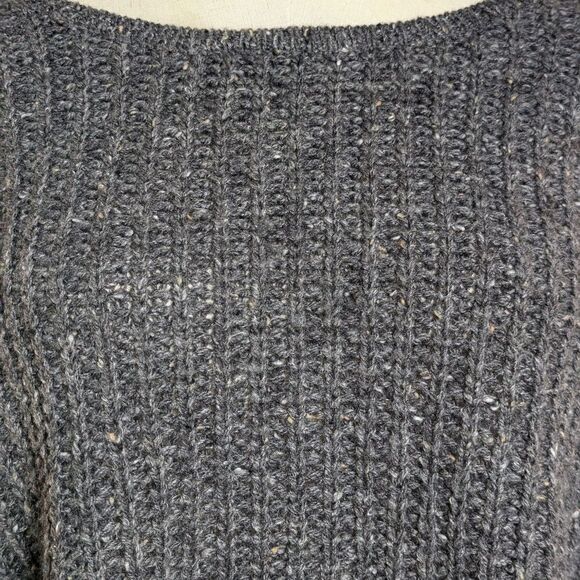 Ruby Moon Anthropologie Knotted Open Back Wool Alpaca Gray Cropped Sweater - Picture 6 of 8